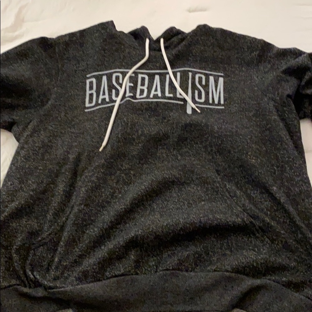 Baseballism black hoodie.